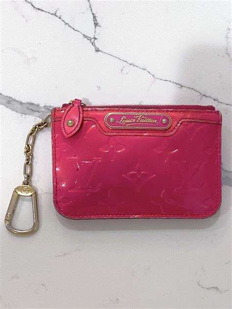 louis vuitton keychain wallet pink|louis vuitton card keychain.